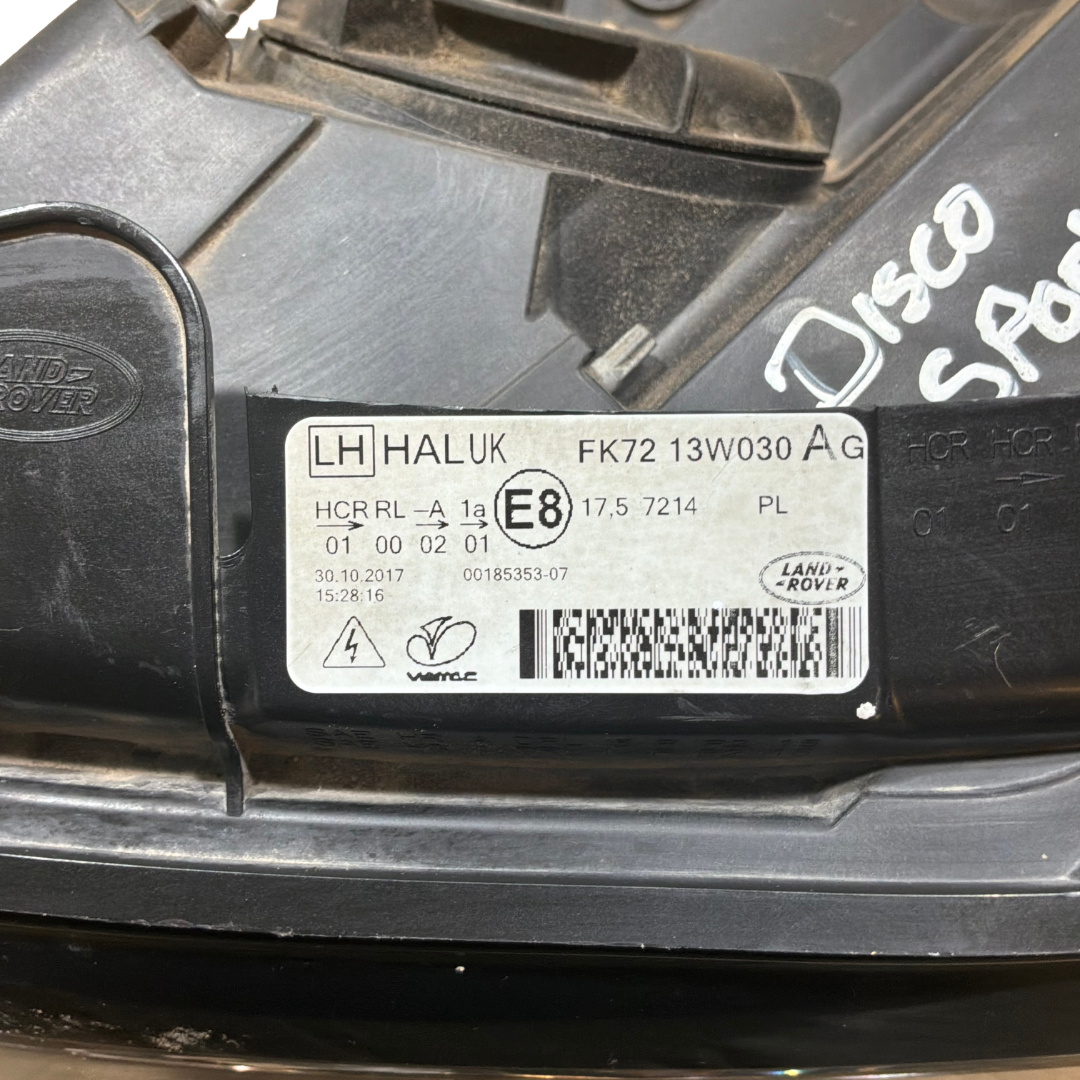 LAND ROVER DISCOVERY SPORT N/S/F HALOGEN HEADLAMP (FK7213W030AG)