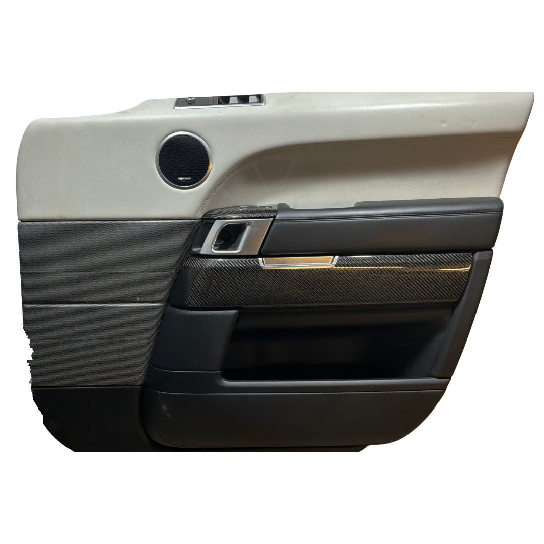 RANGE ROVER SPORT L494 4X DOOR CARDS CIRRUS GREY / CARBON FIBRE
