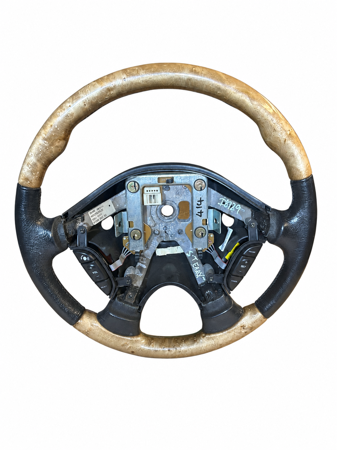 JAGUAR S-TYPE 1999-2008 WOODEN/LEATHER STEERING WHEEL GENUINE OEM