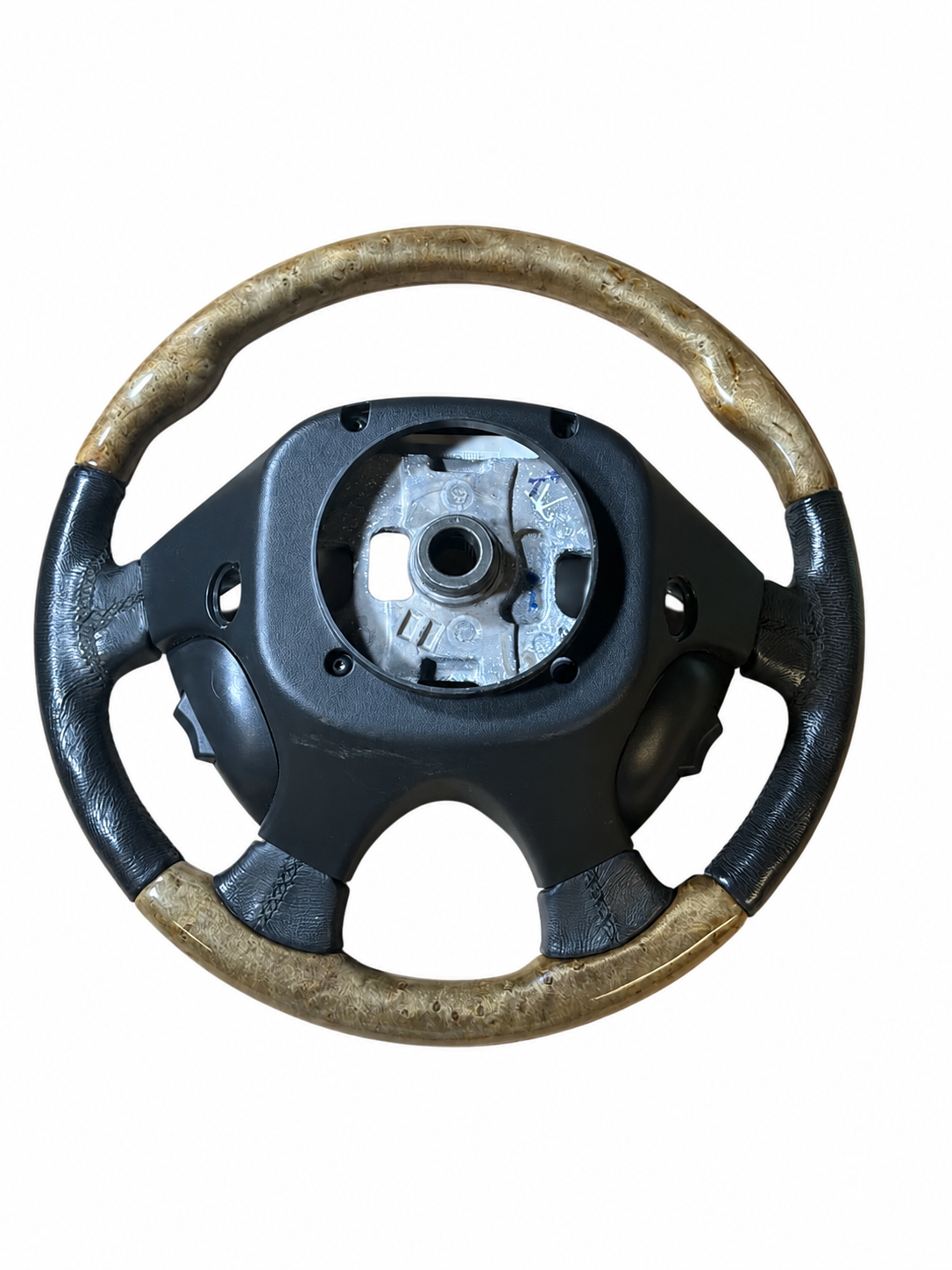 JAGUAR S-TYPE 1999-2008 WOODEN/LEATHER STEERING WHEEL GENUINE OEM