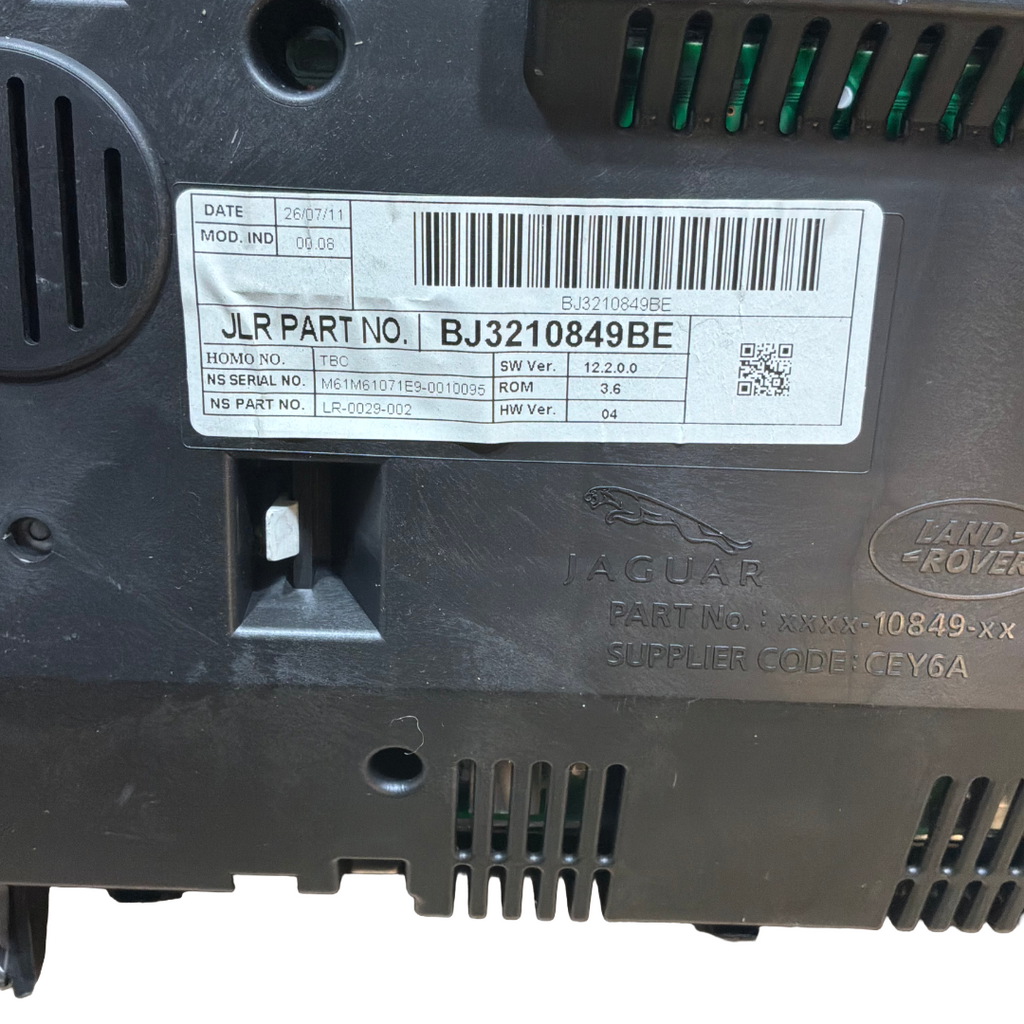 LAND ROVER EVOQUE L538 SPEEDOMETER INSTRUMENT CLUSTER (BJ3210849BE)