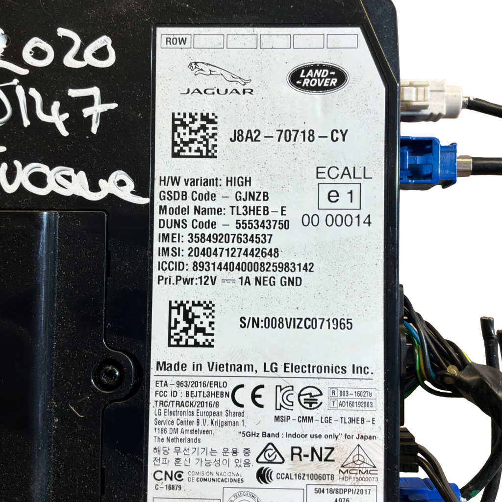 JAGUAR GENUINE OEM TELEMATICS MODULE (J8A270718CV)