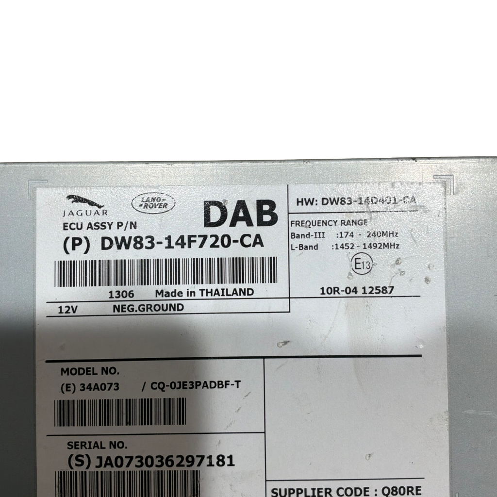 JAGUAR DAB AUDIO RECEIVER (DW8314F720CA)