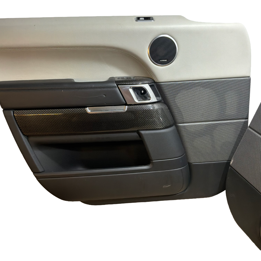 RANGE ROVER SPORT L494 4X DOOR CARDS CIRRUS GREY / CARBON FIBRE