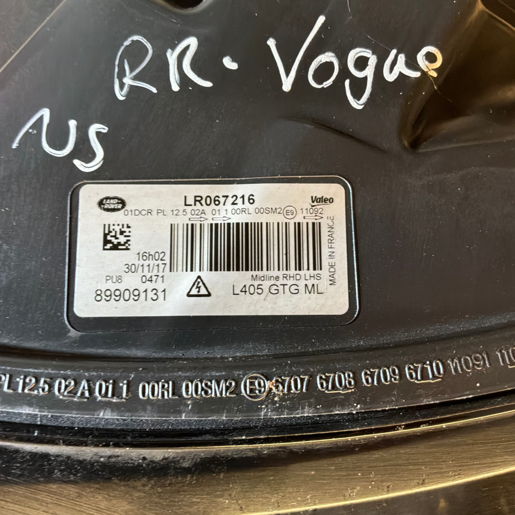 RANGE ROVER VOUGE 2013> BI-XENON N/S/F HEADLAMP ASSY (CK5213W030JB)