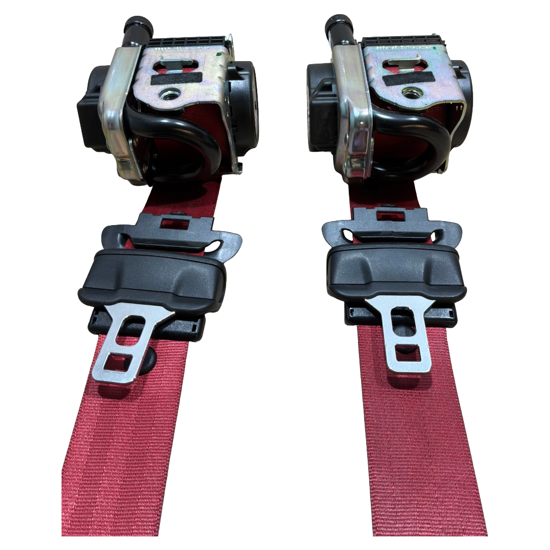 JAGUAR F-TYPE X152 PIMENTO RED SEATBELTS (AMJX53611B08BB0CJA / AMJX53611B09BB0CJA)