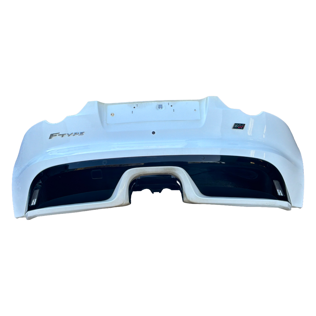 JAGUAR F-TYPE X152 'CHEQURED FLAG' FUJI WHITE REAR BUMPER (JX5317K835AC8LML)