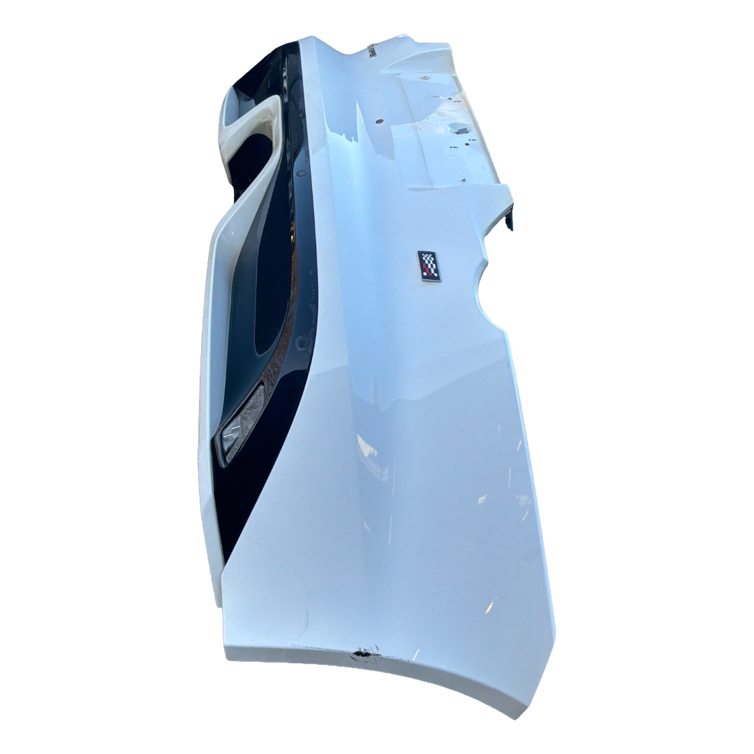 JAGUAR F-TYPE X152 'CHEQURED FLAG' FUJI WHITE REAR BUMPER (JX5317K835AC8LML)